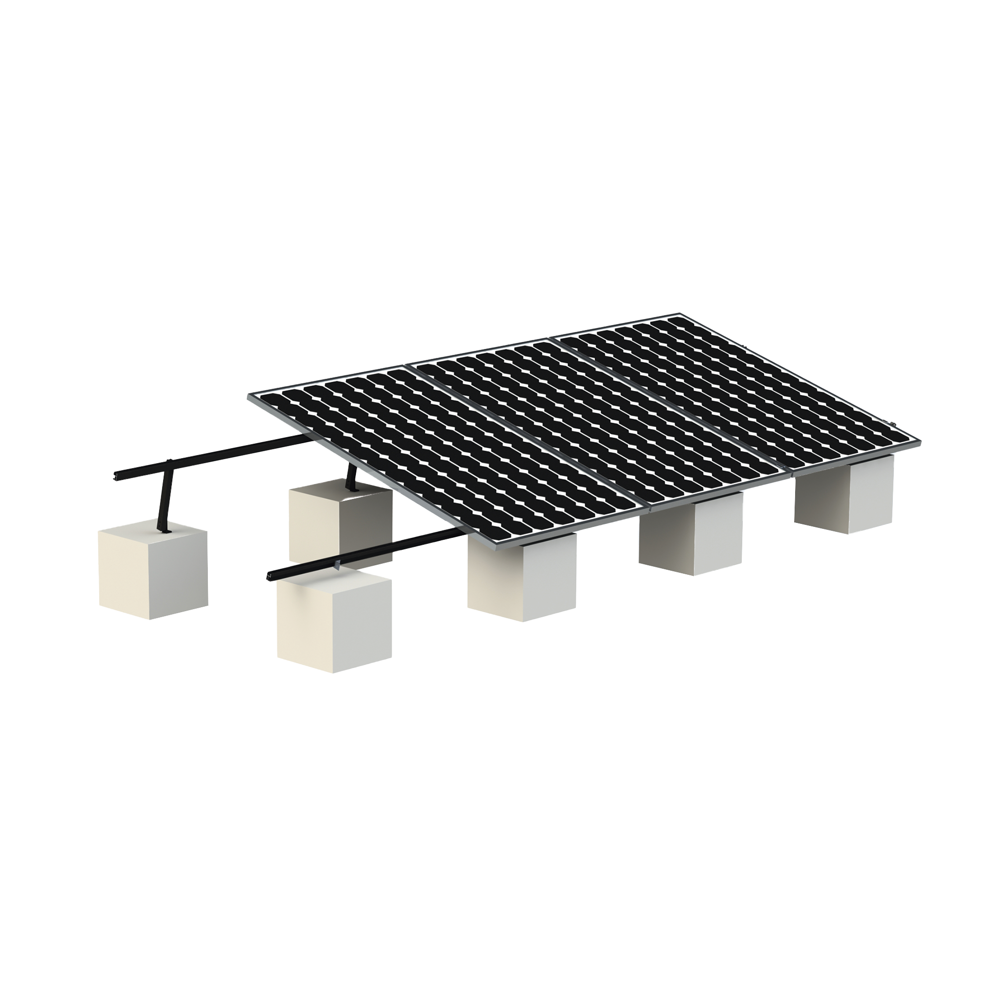 VEKTOR8BLK|Montaje para Panel Solar, Riel "8" de 5400mm para M??dulos con Espesor de 30-35mm, Velocidad de Viento M?íx. 136km/h (20?? a 45??) Con Anodizado Negro